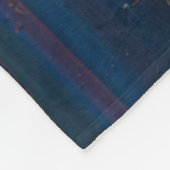 Couverture Polaire Peinture abstraite bleu vert et marron (Coin)