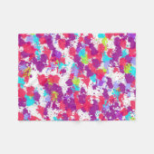 Couverture Polaire Peinture Abstraite colorée, rouge et violet (Devant (Horizontal))