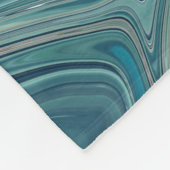 Couverture Polaire Peinture Abstraite de la mer Bleue (Coin)