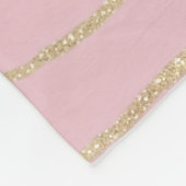 Couverture Polaire Peinture Abstraite en marbre rose or (Coin)