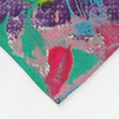 Couverture Polaire Peinture Abstraite esthétique arc-en-ciel (Coin)