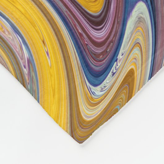 Couverture Polaire Peinture Abstraite | Meilleure art abstrait (Coin)