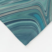 Couverture Polaire Peinture Abstraite Mer Bleue (Coin)