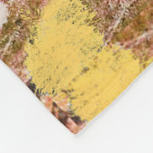 Couverture Polaire Peinture Abstraite moderne moutarde or Turquoise (Coin)