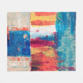 Couverture Polaire Peinture abstraite multicolore (Devant (Horizontal))
