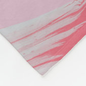 Couverture Polaire Peinture abstraite rose et blanche (Coin)