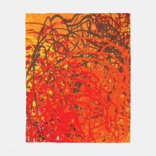 Couverture Polaire Peinture Abstraite sur toile. Art fait main. Color