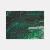 Couverture Polaire Peinture abstraite turquoise et blanche (Devant (Horizontal))