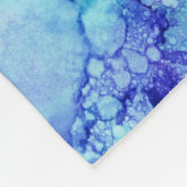 Couverture Polaire Peinture abstraite violette et bleue (Coin)