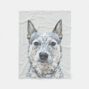 Couverture Polaire Peinture australienne sur le chien de bétail - Be