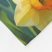 Couverture Polaire Peinture beagle Fleurs de printemps de chien (Coin)