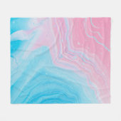 COUVERTURE POLAIRE PEINTURE BLEU ET ROSE (Devant (Horizontal))
