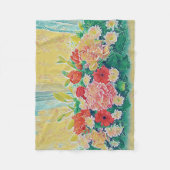 Couverture Polaire Peinture colorée de fleurs (Devant)