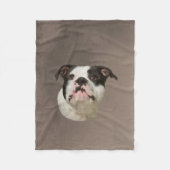 Couverture Polaire Peinture couleur d'eau Bulldog (Devant)