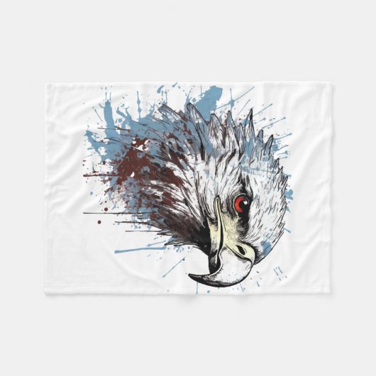 Couverture Polaire Peinture d'aigle (Devant (Horizontal))
