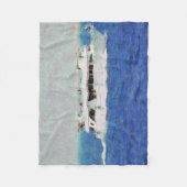 Couverture Polaire Peinture de bateau (Devant)