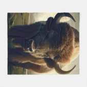 Couverture Polaire Peinture de bison (Devant (Horizontal))