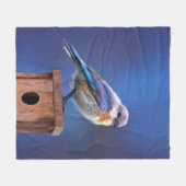 Couverture Polaire Peinture de Bluebird (Femelle) - Art original pour (Devant (Horizontal))