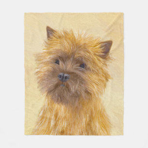Couverture Polaire Peinture de Cairn Terrier - Cute Original Chien Ar