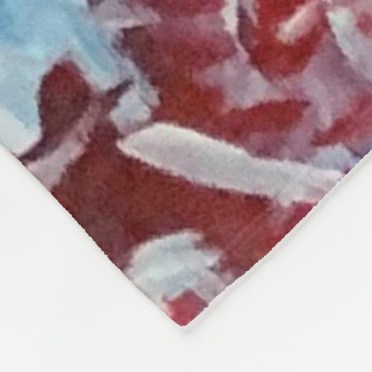 Couverture Polaire Peinture de cerfs (Coin)