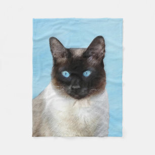 Couverture Polaire Peinture de chats de Siamese - Cute Original Cat A
