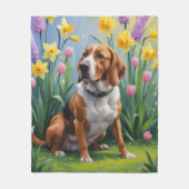 Couverture Polaire Peinture de fleurs printanières de Treeing Walker (Devant)
