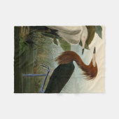 Couverture Polaire Peinture de la faune d'Audubon Heron violet (Devant (Horizontal))