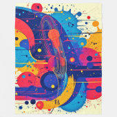 Couverture Polaire Peinture de musique émotion (Devant)