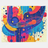 Couverture Polaire Peinture de musique émotion (Devant (Horizontal))