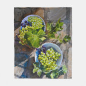 Couverture Polaire Peinture de nature morte de raisin vert (Devant)