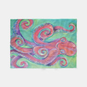 Couverture Polaire peinture de poulpe (Devant (Horizontal))