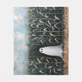 Couverture Polaire Peinture de terrain de maïs fantôme lunaire (Devant)