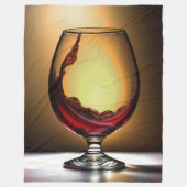 Couverture Polaire Peinture de verre de vin rouge (Devant)