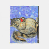 Couverture Polaire Peinture d'écureuil (Devant)