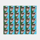 Couverture Polaire Peinture des cochons de Guinée (Devant (Horizontal))