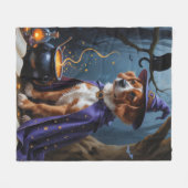 Couverture Polaire Peinture d'Halloween lunaire des Bouviers des Flan (Devant (Horizontal))