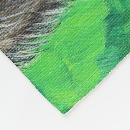 Couverture Polaire Peinture d'ours Brown réfléchie (Coin)