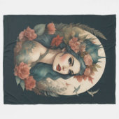 Couverture Polaire Peinture d'une femme (Devant (Horizontal))