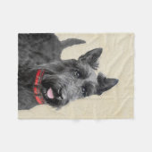 Couverture Polaire Peinture écossaise Terrier - Cute Original Dog Art (Devant (Horizontal))