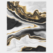 Couverture Polaire Peinture en marbre doré moderne esthétique (Devant)