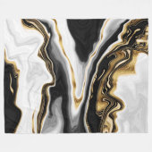 Couverture Polaire Peinture en marbre doré moderne esthétique (Devant (Horizontal))