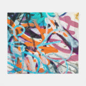 Couverture Polaire Peinture endommagée en béton, patinée, murale usée (Devant (Horizontal))