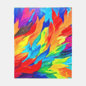 Couverture Polaire Peinture expressionniste abstraite vibrante  (Devant)