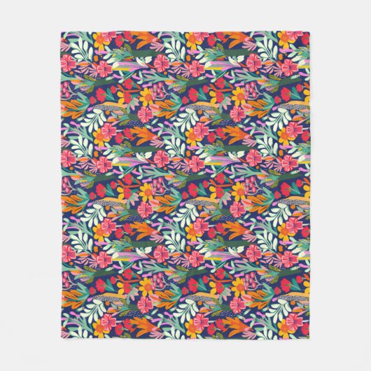 Couverture Polaire Peinture florale (Devant)