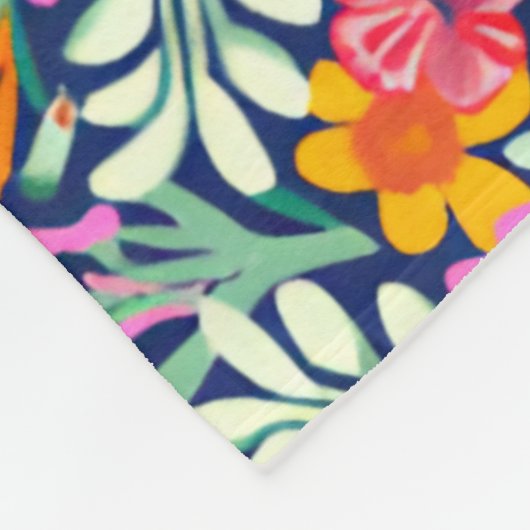 Couverture Polaire Peinture florale (Coin)
