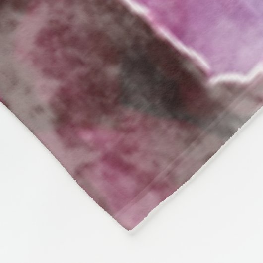 Couverture Polaire ** Peinture florale d'AR1 - Pivoine rose ** (Coin)