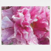 Couverture Polaire ** Peinture florale d'AR1 - Pivoine rose originale (Devant (Horizontal))