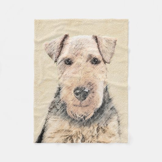 Couverture Polaire Peinture galloise de Terrier - Cute Original Dog A (Devant)