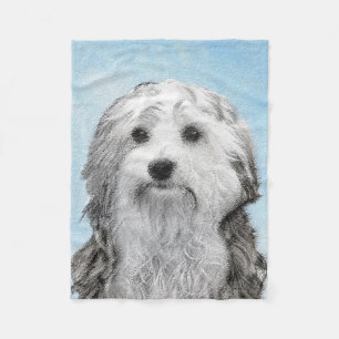 Couverture Polaire Peinture Lowchen - Cute Original Chien Art