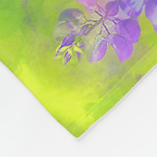 Couverture Polaire Peinture Lupine - Art Fleur Original (Coin)